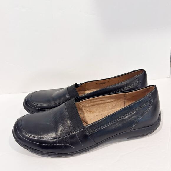 NATURALIZER WOMENS BLACK LEATHER SLIP ON LOAFERS COMFORTABLE SHOES 8M NO BOX - Picture 4 of 6